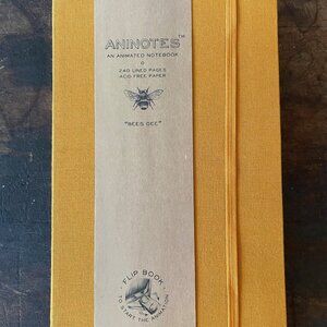 Aninotes Yellow Hardback Notebook "Bee Gee"
